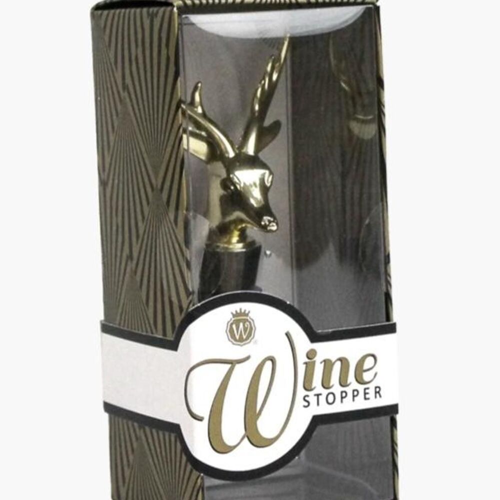 Wild Eye Designs Gold Deer Wine Stopper